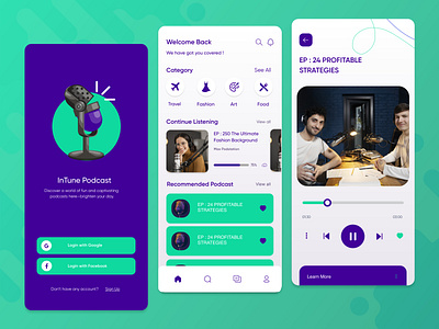 Day 06 Of UI - Podcast App design fun graphic design mobile mobile app podcast ui ux