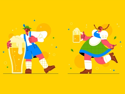 Octoberfest Characters characters design flat flat illustration graphic design illustration octoberfest vector