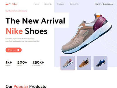 Imaginative Nike UI/UX design app branding design graphic design illustration landing page lms logo nike ui ux vector