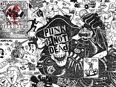 DRUNK IN PUBLIC black and white collage collage art design digital illustration james lano photoshop punk punk rock scan