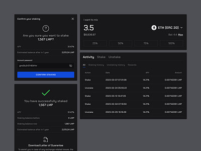 Crypto Components components crypto components crypto exchange design desktop landing staking ui ui design uidesign web