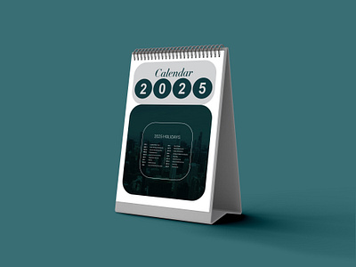 A Unique Desk Calendar Design Template for 2025 2025 blue branding business calendar calendar 2025 calendar design design desk calendar graphic design illustration illustrator logo ui unique calendar design ux vector wall calendar