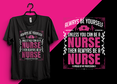 Nurse day typography t shirt design merchandise