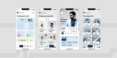 Healthcare app design app design typography ui ux