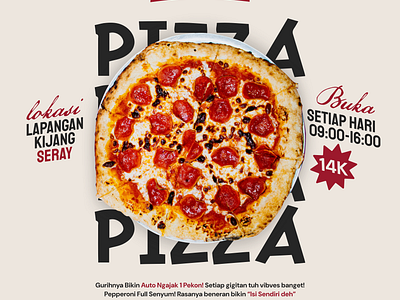 DELICIOUS PIZZA PROMOTION DESIGN branding designposter designpromotion fb foodandbeverage fooddesign graphic design pizza posterdesign