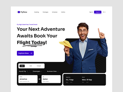 Flight Booking Web UI Homepage Design figma design mobile app ui ui design ui trends uiux design user interface ux ux design ux research web design