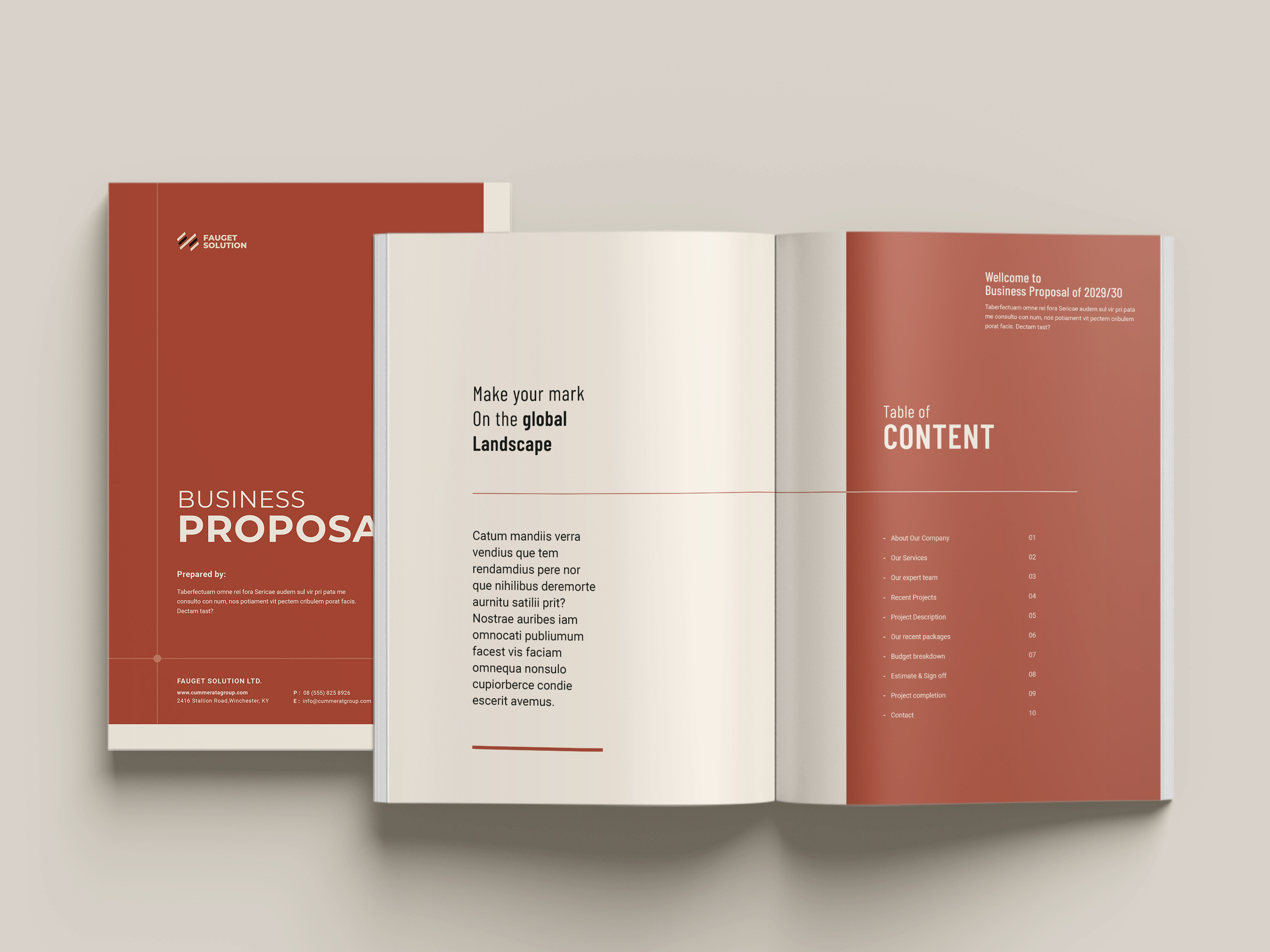 Example of I Will Design Minimal Company Brochure