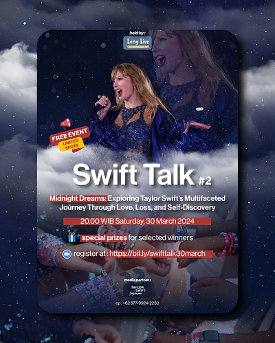 Swift Talk #2 - Poster Event About Taylor Swift agency branding design designer graphic design illustration logo ui vector