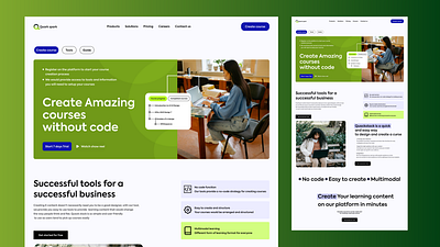 E-learning landing page design e learninging page educational figma design landing page landing page design online tutorial page school ui ui ux uiux figma university ux