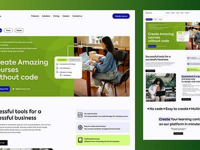 E-learning landing page design e learninging page educational figma design landing page landing page design online tutorial page school ui ui ux uiux figma university ux