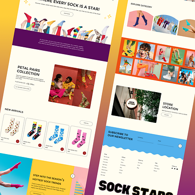 Sock Stars🧦 - Socks E-commerce e commerce landing page socks ui ui design website