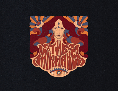 the rainmaker artbywjtian band branding design graphic design illustration logo music ornament ornamental psychedelic retro rock trippy tungraphic unique vintage wjtian