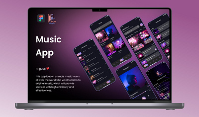 Music App app figma graphic design logo u ui ux uxui