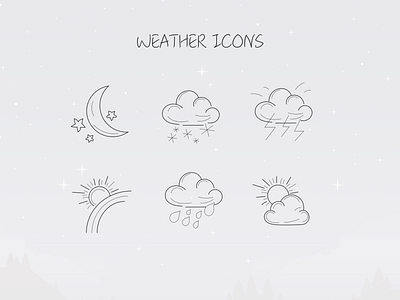 Every day, rain or shine adobe illustrator adobe photoshop design figma graphic design icons illustration moon rainbow sun weather weather forecast