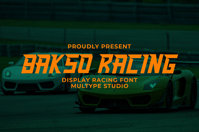 BAKSORACING Font branding font gamming graphic design poster racing sporty text