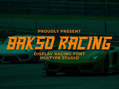 BAKSORACING Font branding font gamming graphic design poster racing sporty text