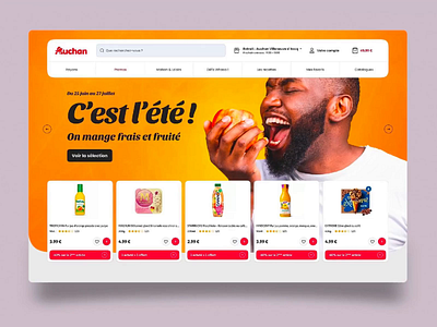 Auchan - Exploration 2024 auchan ecommerce figma grocery interface product design redesign retail ui ux