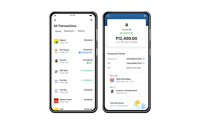 Sigma Credit on UPI - Transactions banking credit mobile mobile app ui ux