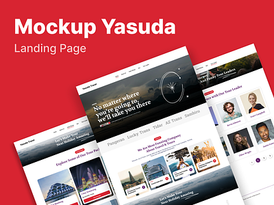 Yasuda Travel - Landing Page Tour Travel ui uiux ux web design