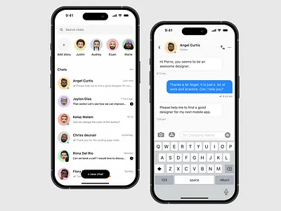 Chat mobile app chat design figma imessage message mobile ui ux whatsapp