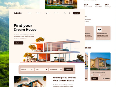 Find Your Dream House branding graphic design ui