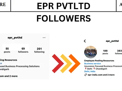 EPR PVT LTD FOLLOWERS SMM WORK animation branding design graphic design icon illustration logo ui ux vector