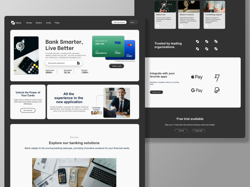 Banking Website figma minimal ui ui design web design