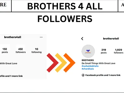 BROTHERS 4 ALL FOLLOWERS SMM WORK animation branding design graphic design icon illustration logo ui ux vector