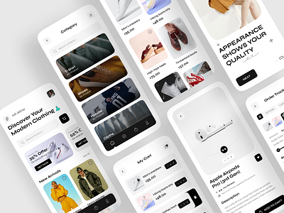 eCommerce Mobile App app design clothing store design e commerce app e commerce design e commerce shop ecommerce ecommerce app fashion app minimal mobile app mobile design online shopping app online store shop shop app shopping app store ui ui design