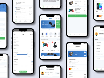 E-commerce Mobile App app branding clean cleanui concept design ecommerceapp gadgetstoreapp inspiration minimaldesign mobileappdesign mobileecommerce modern online store productdesign techgadgets trendy app ui uitrends ux