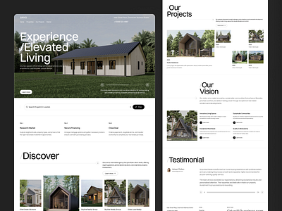 Griyo - Real Estate Landing Page apartment architecture building clean company design home house landing landing page landing page design minimalist property real estate simple ui web web design website