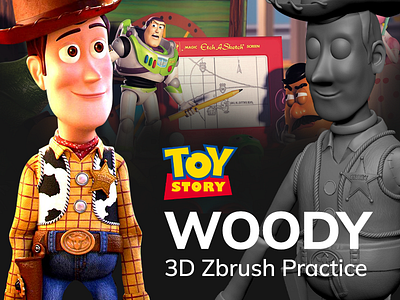 WOODY - toy story | 3D sculpt practice 3d blender branding c4d cartoon design maya sculpt toy story vector vietnam visual graphic zbrush