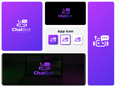 ChatBot Logo Design bot logo chat logo chatbot logo design logo modern logo sms logo