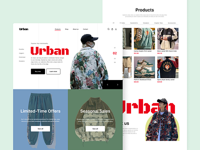 Fashion e-Commerce Website animation buy ecommerce fashion home page items landing page list marketplace online shop sell shop shopify shopping startup store street ui design web design website