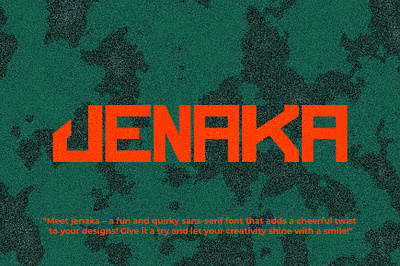 JENAKA Font branding font design lighthearted font logo poster text typeface typography