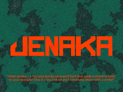 JENAKA Font branding font design lighthearted font logo poster text typeface typography