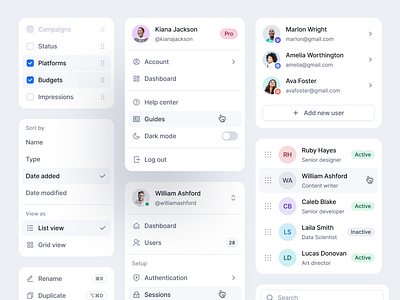 Dropdown Menu - SquareUi Design system design system dropdown figma menu product design ui ux web design