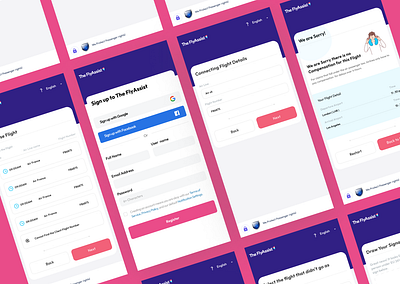 Mobile App UI - FlyAssist app ui booking booking app clean delayed design flight flight book app flight booking ui minimal mobile app mobile ui mobile ui ux modern seat stunning trendy ui design userfirendly ux design