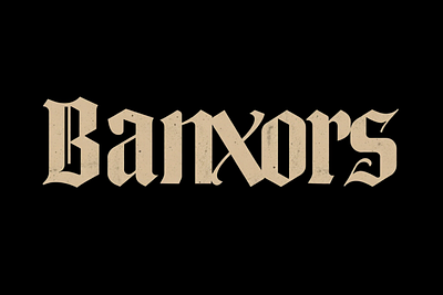 Banxors - Modern Blackletter branding design graphic design illustration logo vector