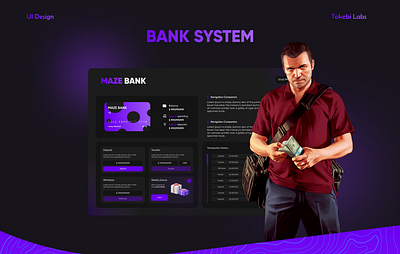 Bank System - GTA 5 User Interface design figma game graphic design gta roleplay ui ux