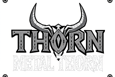 Metal Thorn Typeface branding design graphic design illustration logo vector