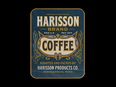 Vintage Coffee Label Template coffee label retro template typography vintage