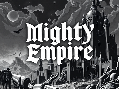 Mighty Empire - Modern Blackletter branding design graphic design illustration logo vector