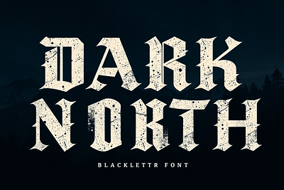 Dark North - Blackletter Font branding design graphic design illustration logo vector