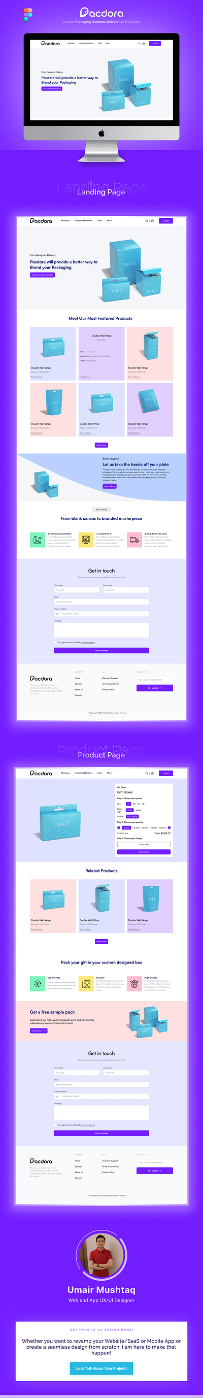 Pacdora - Custom Packaging Business Website UI UX Design branding branding website ui branding website ui ux business website clean design ui custom website custom website ui design figma minimalistic design modern website modern website ui packaging website ui ui ux ui ux design website ui website ui ux