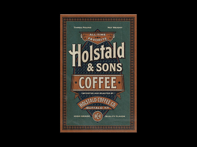 Coffee Label design font handlettering illustration lettering texture typeface typography vintage