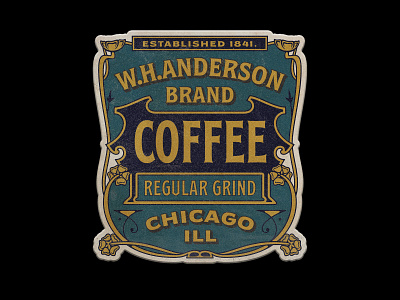 Coffee Label design font handlettering illustration lettering texture typeface typography vintage