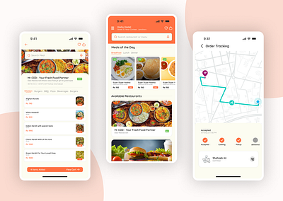 Food Delivery App Design app design food app interface design ui design user interface design