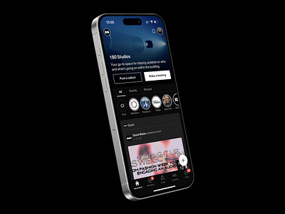 180 Studios App 2.0 180studios app branding community iphone ui ux