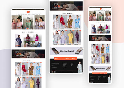 KHAADI Landing Page Redesign interface design landing page responsive design ui user interface web design